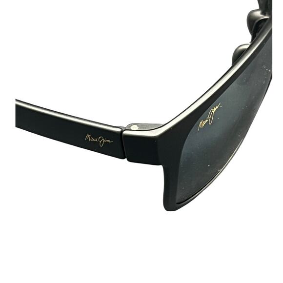 Maui Jim Red Sand polarized rectangular sunglasses Matte Black MJ0432S-001 - Picture 6 of 9